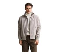 Bomberjacke GANT "HAMPSHIRE JACKET", Herren, Gr. XL, grau (mist taupe), Web, Obermaterial: 83% Polyester, 17% Baumwolle, unifarben, regular fit normal, Rundhals, eingesetzt elastischer Bund, Jacken Bo
