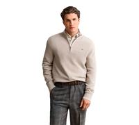 GANT Troyer Micro Textured Half Zip, Herren, 100% Baumwolle, Regular Fit, Beige (clay beige) XXL
