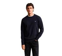 GANT Rundhalspullover CLASSIC COTTON – Herren, 100% Baumwolle, Regular Fit, Gr. L, Evening Blau