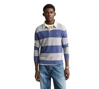 Gant Rugger Polo Knitted Lammwolle Blau-Grau - Größe XL Blau XL