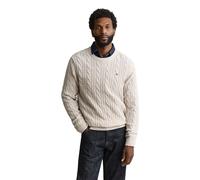 Gant Lambswool Cable Crew Neck Clay Beige Beige L