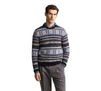 GANT Herren Fair Isle Rundhalspullover (XL) EVENING Blau