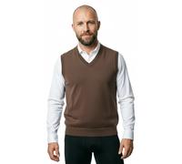 GANT Herren Pullunder mit V-Ausschnitt aus Baumwollmix (L) Braun MELANGE