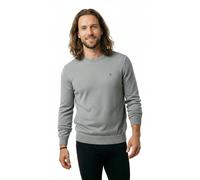 GANT - Rundhalspullover aus Lambswool grey melange - Gr. - M