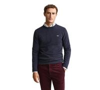 GANT Herren Rundhalspullover aus Lambswool (L) DARK NAVY MELANGE