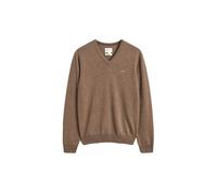 GANT Herren V-Neck Pullover aus Lambswool (XXL) LIGHT Braun MELANGE
