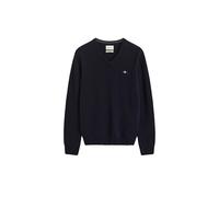 GANT Herren V-Neck Pullover aus Lambswool (S) MARINE