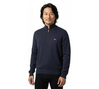 Troyer GANT "SUPERFINE LAMBSWOOL", Herren, Gr. M, blau (schwarz navy melange), Strick, Obermaterial: 100% Wolle, regular fit normal, Rippbündchen, Pullover Troyer, aus feiner Wolle (36678214-M) schwar