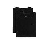 GANT Herren T-Shirt V-Ausschnitt 2er-Pack – Regular Fit, kurzarm, Schwarz, Gr. L