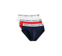 Slip GANT "Slip BRIEF 3-PACK 3er Pack", Herren, Gr. L, bunt (mehrfarbig), Obermaterial: 95% Baumwolle CO. 5% Elasthan EL., Unterhosen Slip (93315315-L) mehrfarbig