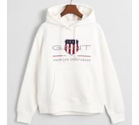 Gant Damen Archive Shield Hoodie Kapuzenpullover, Eggshell, XL