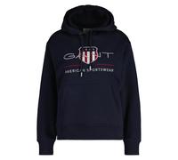 Gant Damen Archive Shield Hoodie Kapuzenpullover, Evening Blue, 42