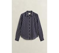 GANT - Bedruckte Bluse aus Baumwoll-Voile evening blue - Gr. - 44