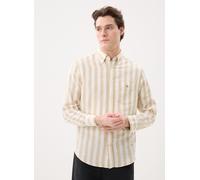 GANT Herrenhemd Regular Cotton Linen Stripe Shirt – Leinen-Baumwoll-Mix, gestreift – Beige L