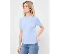 GANT - Bekleidung STRETCH COTTON CABLE SS C-NECK - blau - Größe M