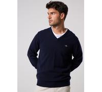 GANT - Bekleidung Superfine Lambswool V-Neck - Marineblau - Größe S