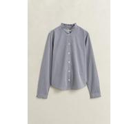 GANT - Bluse mit Rüschenkragen classic blue - Gr. - 42