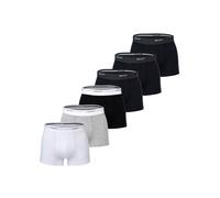 GANT Herren Boxershorts, 6er Pack - Core Trunk 6-Pack, Cotton Stretch, einfarbig Schwarz/Schwarz/Grau/Weiß / 2XL XXL Mehrfarbig