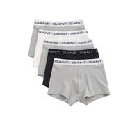 Trunk GANT "TRUNK 5-PACK", Herren, Gr. XXXL, grau (light grau melange), Jersey, Obermaterial: 95% Baumwolle, 5% Elasthan, figurbetont, Unterhosen, Mit elastischem Bund (46306711-XXXL) light grau melan