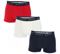 Gant - Boxershorts für Herren (3er-Pack) (Rot/Naturweiß/Dunkles Marineblau) L