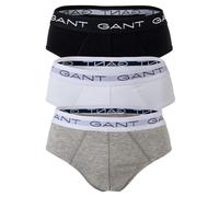 Slip GANT "Slip BRIEF 3-PACK 3er Pack", Herren, Gr. L, bunt (grau), Obermaterial: 95% Baumwolle CO. 5% Elasthan EL., Unterhosen Slip (43588252-L) grau