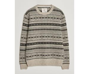 Gant Brushed Wool Fair Isle Sweater Light Beige Melange Beige L