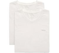 T-Shirt GANT "C-NECK T-SHIRT 2-PACK" Gr. S, weiß, Herren, Jersey, Obermaterial: 100% Baumwolle, unifarben, Shirts Unterhemd Multipacks, aus besonders weichem Material (69065165-S) weiß