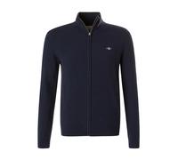Gant Cardigan Herren Regular Fit Lammwolle blau, XXL