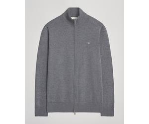 GANT Casual Cotton Full Zip Dark Grey Melange Grau M