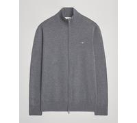 GANT Casual Cotton Full Zip Dark Grey Melange Grau XXL