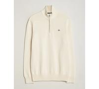 GANT Casual Cotton Half Zip Cream Weiß XL
