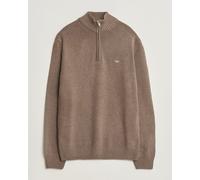 GANT Regular Fit Strickpullover Zipbraun, Einfarbig