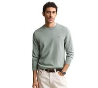 GANT Herren Rundhalspullover aus Baumwolle (L) CERAMIC Grau