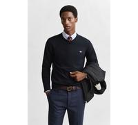 GANT Pullover Classic Cotton C-Neck – Herren, Baumwolle, Evening Blue, XXL