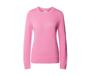 GANT Classic Cotton C-Neck - Zopfstrick Rundhalspullover für Damen - S - Candy Pink (669)