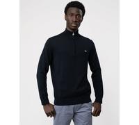 GANT Herren Pullover Classic Cotton Halfzip – Baumwolle – Evening Blau L