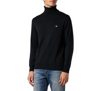 GANT Regular Fit Rollkragenpullover schwarz, Einfarbig