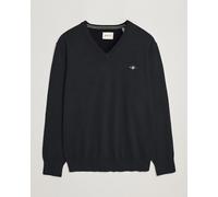 GANT Herren Classic Cotton V-neck Pullover, Schwarz, S EU