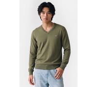 GANT Classic Cotton V-neck Dry Herb Green Größe: M | Pullover Outlet | Herren | Grün