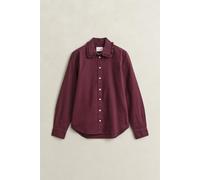GANT - Classic Oxford-Bluse mit Rüschen darkened wine - Gr. - 46