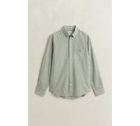 GANT Herren Classic Popeline-Hemd mit Streifen (M) HERB Grün