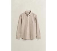 GANT Hemd Regular Fit Langarm Light Taupe Einfarbig