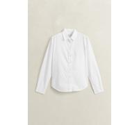 GANT Damenbluse REG POPLIN Shirt – Regular Fit – 100% Baumwolle – Weiß – Gr. 44