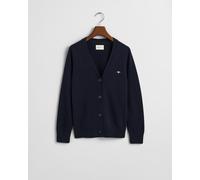 Strickjacke GANT "CLASSIC COTTON CARDIGAN" Gr. M, blau (evening blue) Damen Strickjacken (75590839-M) evening blue
