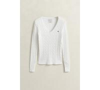 GANT - Classic Zopfstrickpullover eggshell - Gr. - S