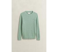GANT Regular Fit Strickpullover Rundhalsgrün, Einfarbig