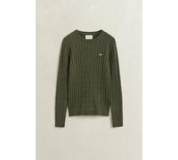GANT Damen Classic Zopfstrickpullover (L) MOSSY Grün