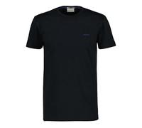 GANT T-Shirt CONTRAST LOGO Herren 100% Baumwolle Schwarz Regular Fit Rundhals Größe L