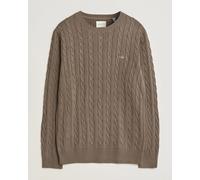 GANT Regular Fit Strickpullover Rundhalsbraun, Einfarbig