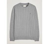 GANT Cotton Cable Crew Neck Grey Melange Grau S